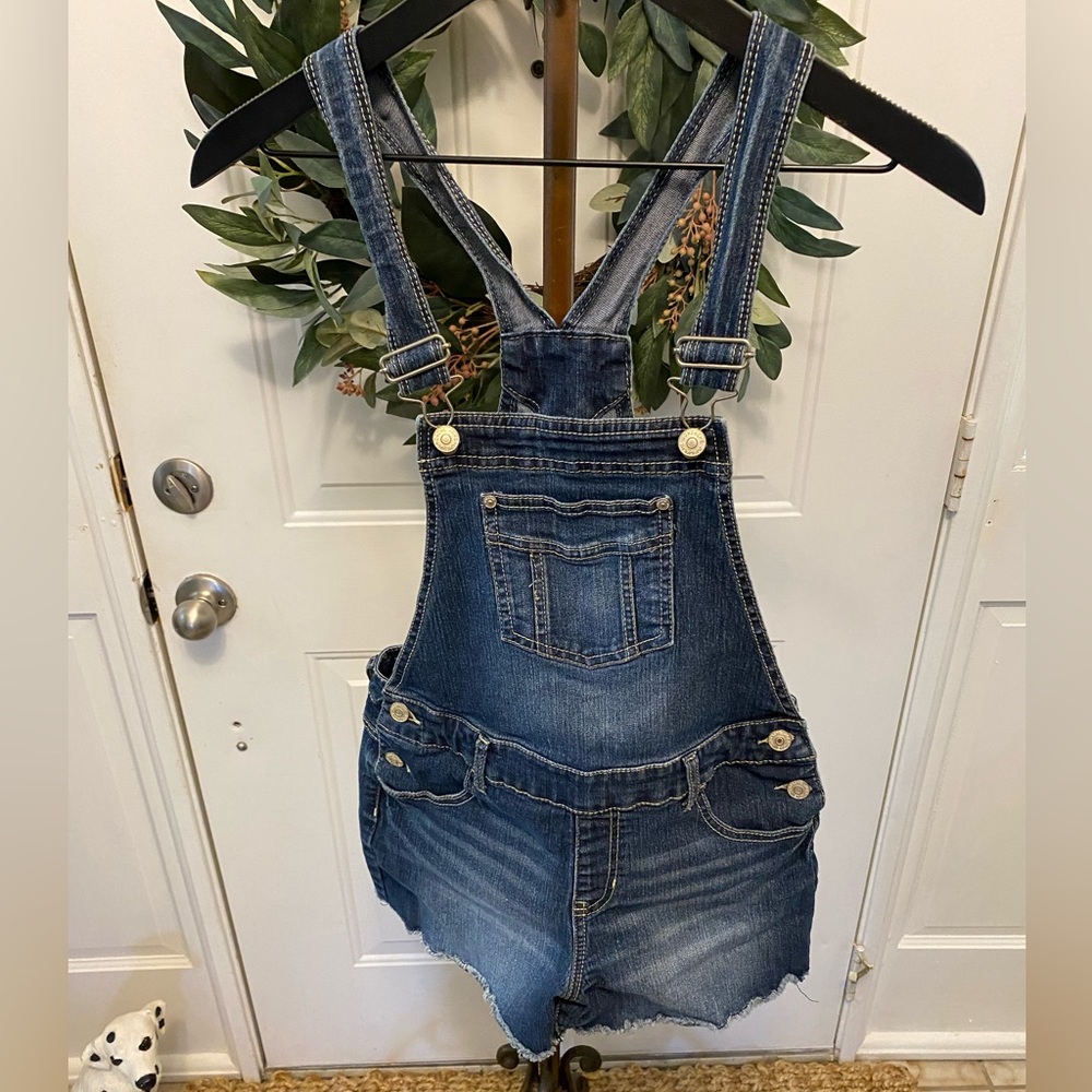 Girls Jordache Blue Jean Shortalls Coveralls XL 14-16